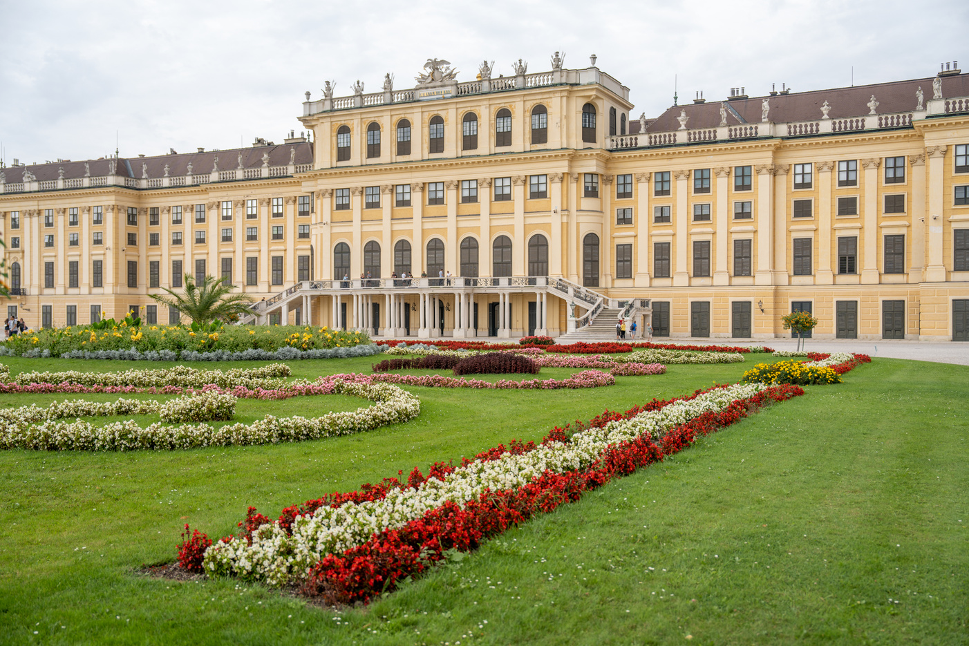 Schoenbrunn Castle and Gardens in Summer Season