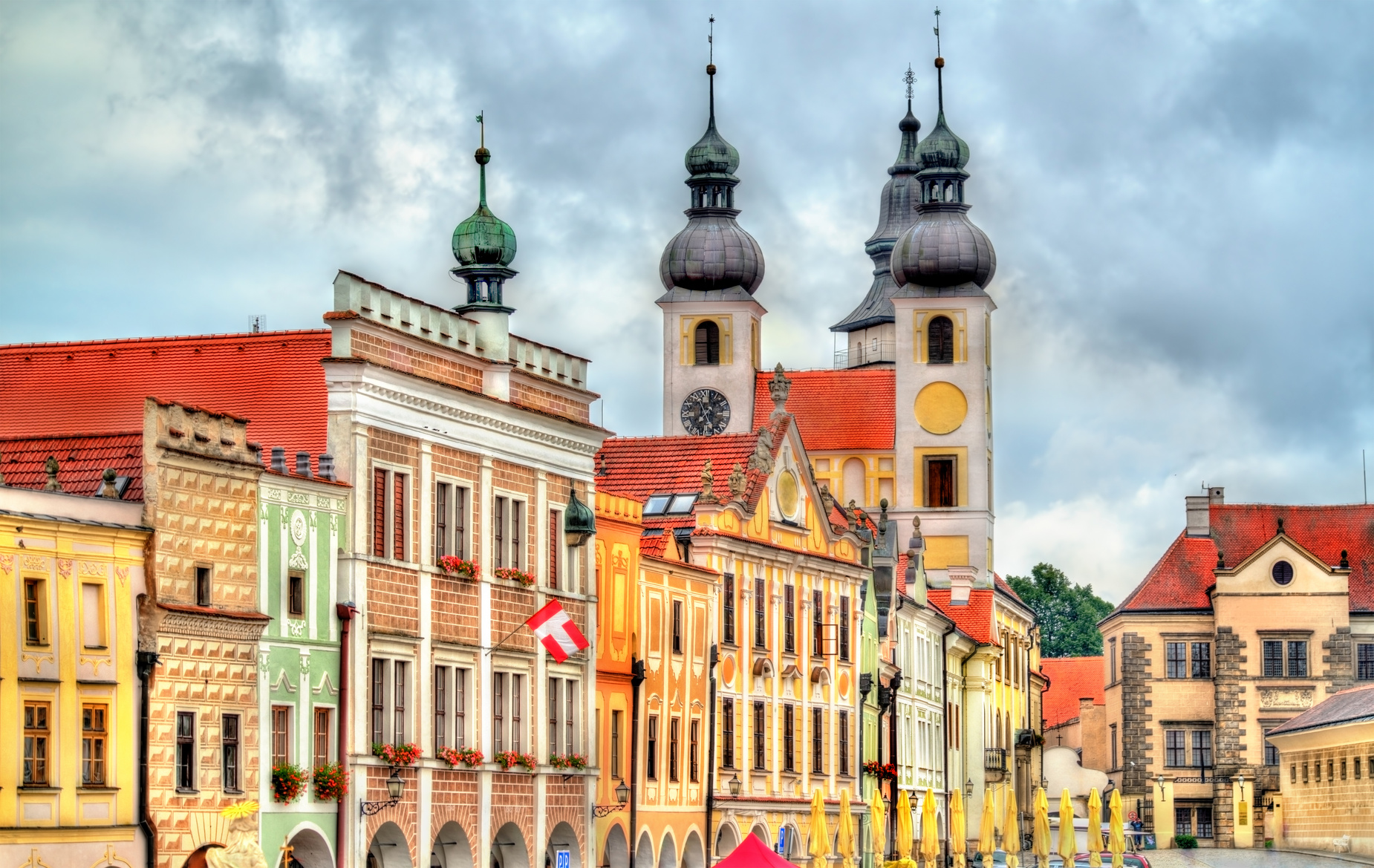 Traditional Houses on the Main Square of Telc