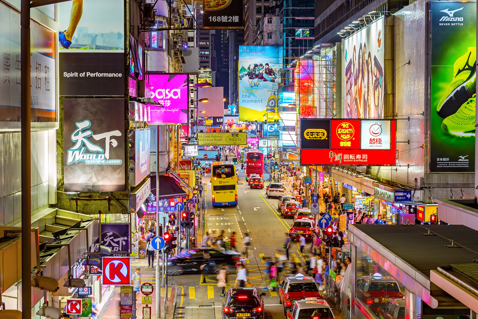 The busy streets of HongKong