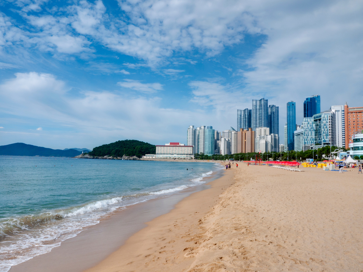 Beach of Haeundae, Busan, Korea