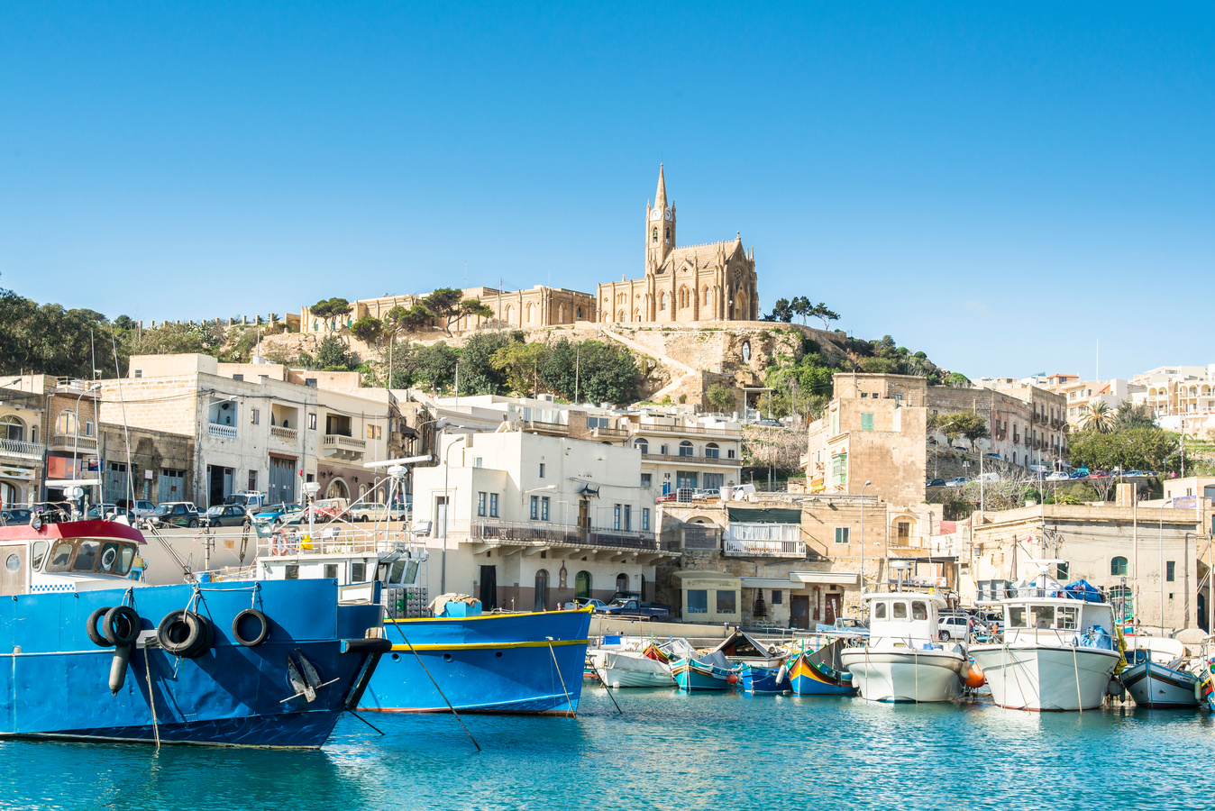 Port of Mgarr on island of Gozo, Malta